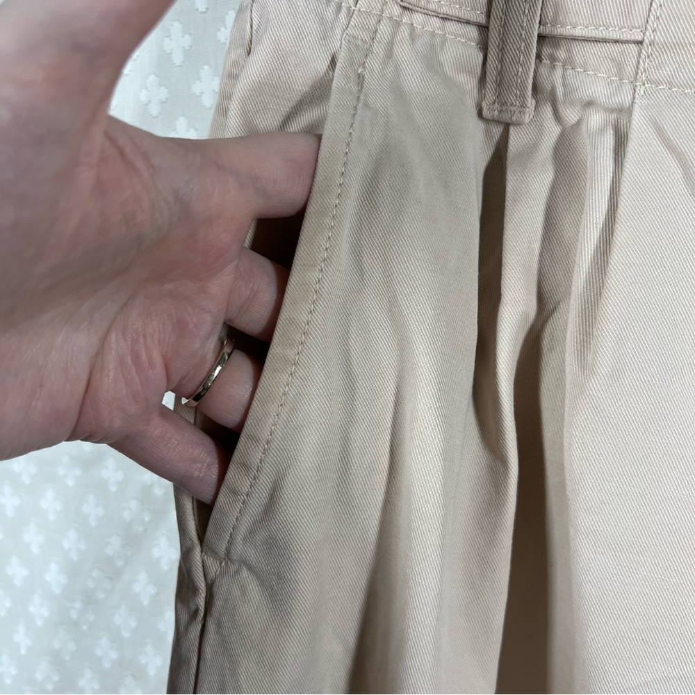 Madewell Sand Khaki Light‎ Academia The Harlow Wide Leg Trouser Pants - Picture 3 of 6